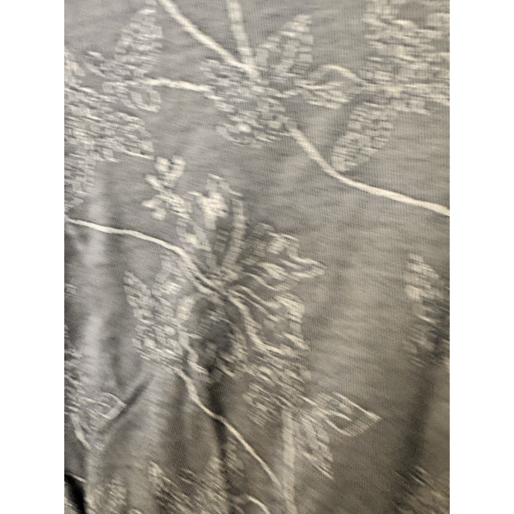 Vintage Masters Collection Women's Gray Tropical Floral Polo Shirt Sz M Golf - Picture 2 of 9